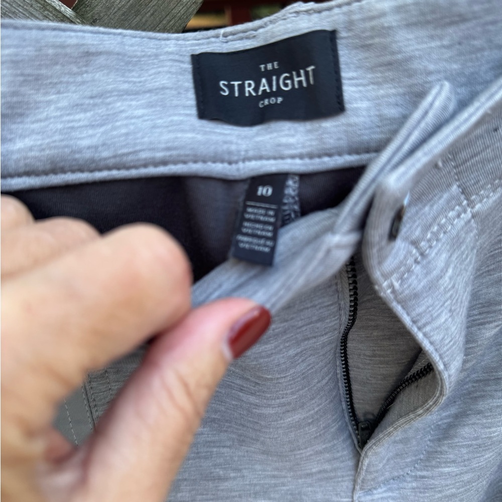 White House black market The Straight Crop Gray Pants
